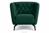CORDI Fotel pikowany na nóżkach ciemnozielony ciemny zielony - zdjęcie 1