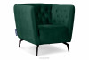 CORDI Fotel pikowany na nóżkach ciemnozielony ciemny zielony - zdjęcie 3