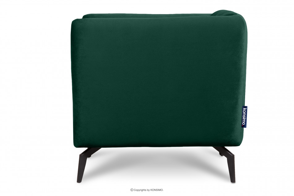 CORDI Fotel pikowany na nóżkach ciemnozielony ciemny zielony - zdjęcie 3
