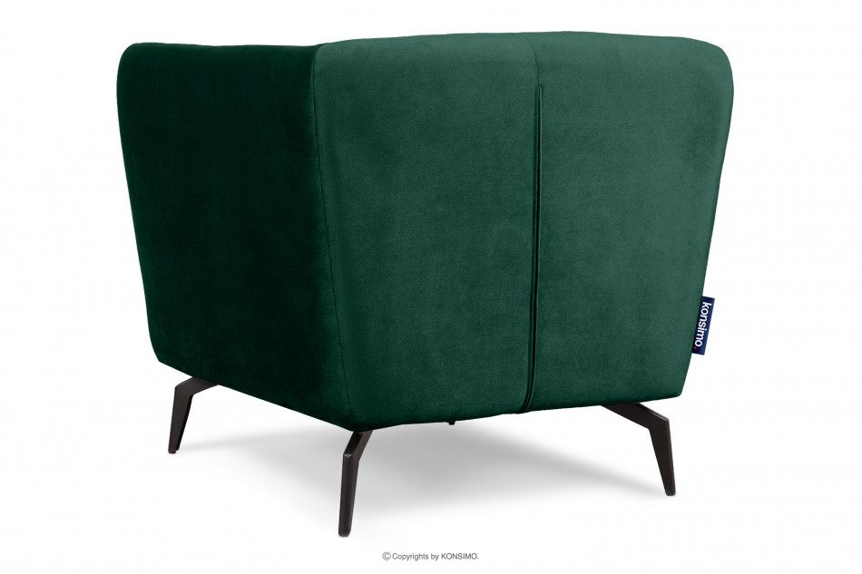 CORDI Fotel pikowany na nóżkach ciemnozielony ciemny zielony - zdjęcie 4