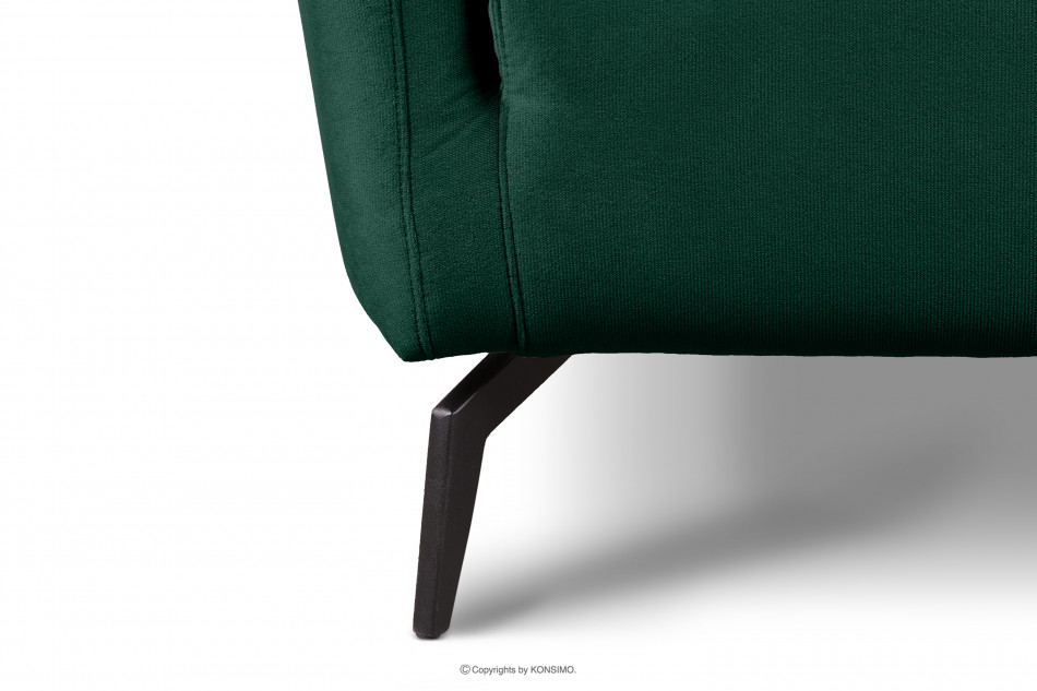 CORDI Fotel pikowany na nóżkach ciemnozielony ciemny zielony - zdjęcie 5