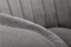 ALURI Krzesło tapicerowane z podłokietnikami szare metalowe nóżki szary - zdjęcie 7