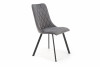 RIZA Nowoczesne krzesło tapicerowane na stalowych nóżkach szare szary - zdjęcie 1