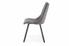 RIZA Nowoczesne krzesło tapicerowane na stalowych nóżkach szare szary - zdjęcie 4