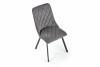 RIZA Nowoczesne krzesło tapicerowane na stalowych nóżkach szare szary - zdjęcie 7