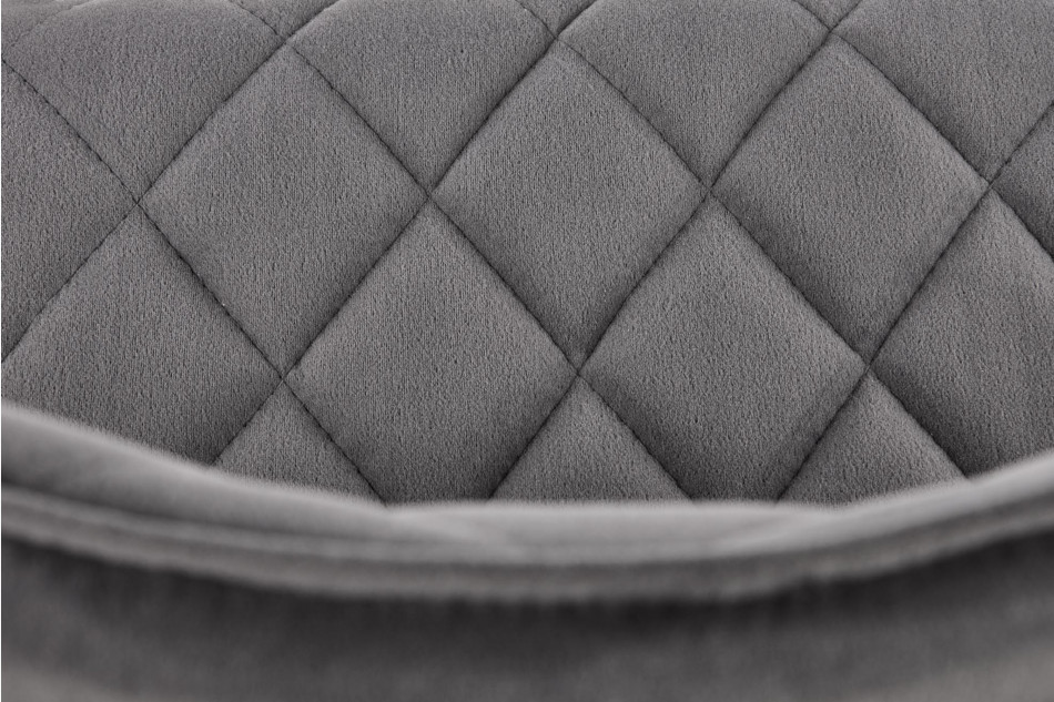 RIZA Nowoczesne krzesło tapicerowane na stalowych nóżkach szare szary - zdjęcie 8