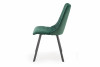 RIZA Nowoczesne krzesło tapicerowane na stalowych nóżkach butelkowa zieleń ciemny zielony - zdjęcie 4