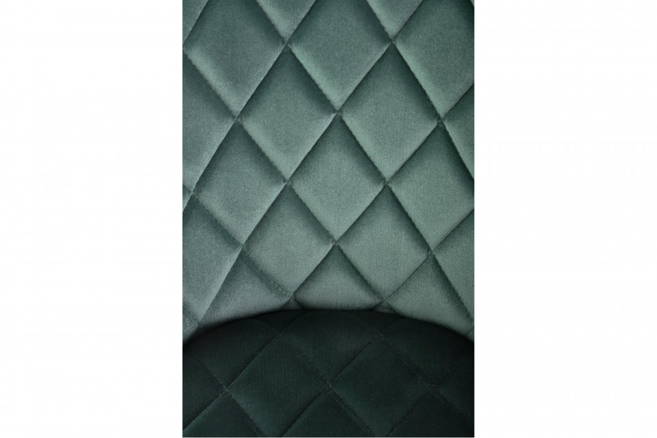 RIZA Nowoczesne krzesło tapicerowane na stalowych nóżkach butelkowa zieleń ciemny zielony - zdjęcie 8
