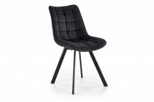 BELISSI, https://konsimo.pl/kolekcja/belissi/ Proste krzesło do salonu welur czarne czarny - zdjęcie