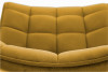 BELISSI Proste krzesło do salonu welur żółte żółty - zdjęcie 8