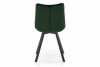 BELISSI Proste krzesło do salonu welur butelkowa zieleń ciemny zielony - zdjęcie 5