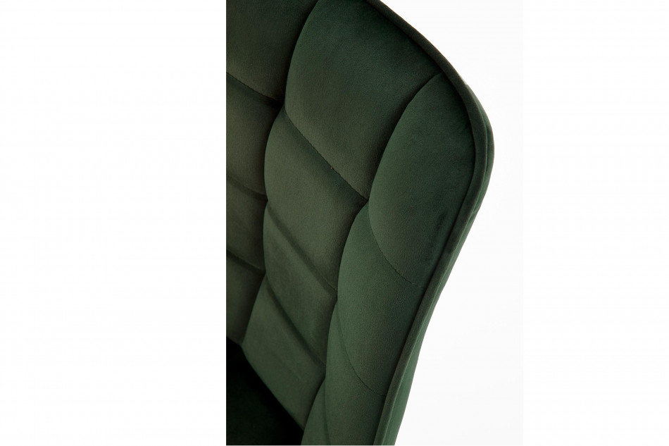 BELISSI Proste krzesło do salonu welur butelkowa zieleń ciemny zielony - zdjęcie 7