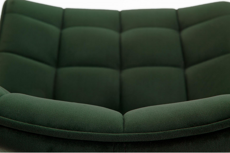 BELISSI Proste krzesło do salonu welur butelkowa zieleń ciemny zielony - zdjęcie 8