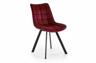 BELISSI, https://konsimo.pl/kolekcja/belissi/ Proste krzesło do salonu welur czerwone bordowy - zdjęcie