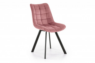 BELISSI, https://konsimo.pl/kolekcja/belissi/ Proste krzesło do salonu welur różowe różowy - zdjęcie