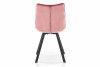 BELISSI Proste krzesło do salonu welur różowe różowy - zdjęcie 5