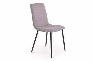 BELI, https://konsimo.pl/kolekcja/beli/ Krzesło tapicerowane z przeszyciami szare szary - zdjęcie