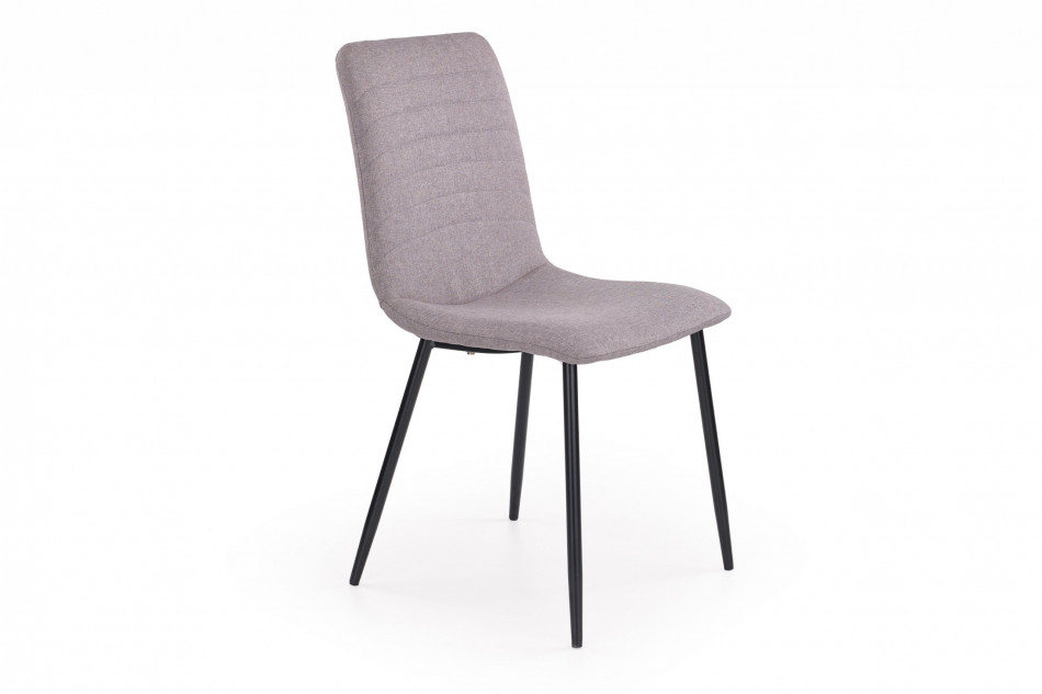 BELI Krzesło tapicerowane z przeszyciami szare szary - zdjęcie 0
