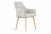 MIMBO Skandynawskie krzesło ekoskóra na stalowych nogach szare szary - zdjęcie 1