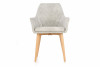 MIMBO Skandynawskie krzesło ekoskóra na stalowych nogach szare szary - zdjęcie 2