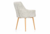 MIMBO Skandynawskie krzesło ekoskóra na stalowych nogach szare szary - zdjęcie 4