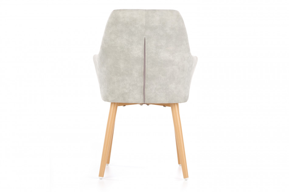 MIMBO Skandynawskie krzesło ekoskóra na stalowych nogach szare szary - zdjęcie 4