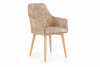 MIMBO Skandynawskie krzesło ekoskóra na stalowych nogach beżowe beżowy - zdjęcie 1