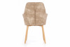 MIMBO Skandynawskie krzesło ekoskóra na stalowych nogach beżowe beżowy - zdjęcie 6
