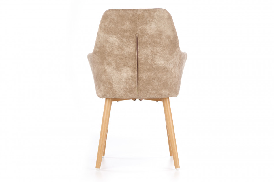 MIMBO Skandynawskie krzesło ekoskóra na stalowych nogach beżowe beżowy - zdjęcie 5
