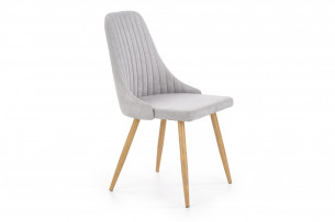 NUBILI, https://konsimo.pl/kolekcja/nubili/ Skandynawskie proste krzesło tapicerowane jasnoszare jasny szary - zdjęcie