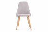 NUBILI Skandynawskie proste krzesło tapicerowane jasnoszare jasny szary - zdjęcie 2