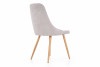 NUBILI Skandynawskie proste krzesło tapicerowane jasnoszare jasny szary - zdjęcie 5