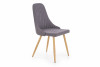NUBILI Skandynawskie proste krzesło tapicerowane szare ciemny szary - zdjęcie 1