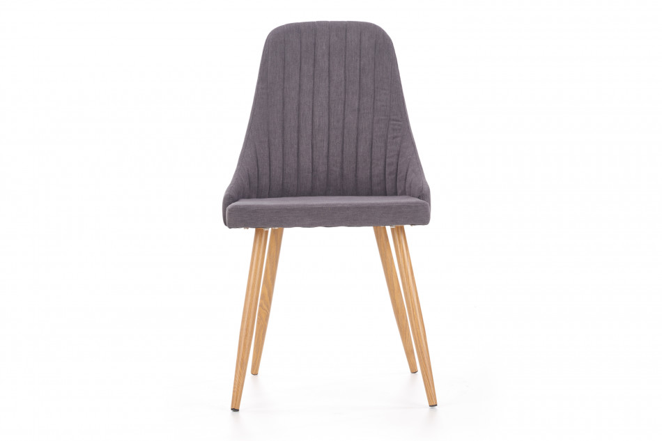 NUBILI Skandynawskie proste krzesło tapicerowane szare ciemny szary - zdjęcie 1