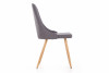 NUBILI Skandynawskie proste krzesło tapicerowane szare ciemny szary - zdjęcie 5