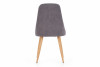NUBILI Skandynawskie proste krzesło tapicerowane szare ciemny szary - zdjęcie 6