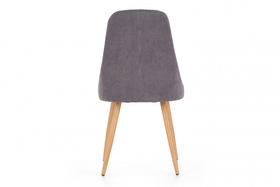 NUBILI Skandynawskie proste krzesło tapicerowane szare ciemny szary - zdjęcie 5
