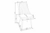 NUBILI Skandynawskie proste krzesło tapicerowane szare ciemny szary - zdjęcie 8
