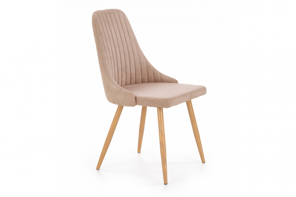 NUBILI Skandynawskie proste krzesło tapicerowane beżowe beżowy - zdjęcie 0
