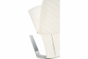 TIMUS Nowoczesne wygięte krzesło pikowane ekoskóra białe biały - zdjęcie 7