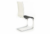HADERO Krzesło z ekoskóry na metalowych nogach czarne czarny/biały - zdjęcie 2