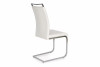 HORDI Krzesło stalowe z ekoskóry białe biały - zdjęcie 2