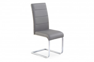 ROYLE, https://konsimo.pl/kolekcja/royle/ Stalowe krzesło tapicerwane na płozie szare szary - zdjęcie
