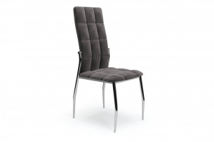 CERIN, https://konsimo.pl/kolekcja/cerin/ Stalowe krzesło tapicerowane glamour szare szary - zdjęcie