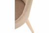 GRAPO Skandynawskie krzesło kubełek z podłokietnikami brązowe na naturalnych drewnianych nogach ciemny beżowy/dąb sonoma - zdjęcie 7