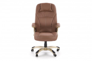 HAKO, https://konsimo.pl/kolekcja/hako/ Krzesło do biurka z podłokietnikami brązowe brązowy - zdjęcie