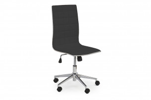 EMER, https://konsimo.pl/kolekcja/emer/ Proste krzesło obrotowe pikowane czarne czarny - zdjęcie