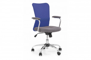 WISTERI, https://konsimo.pl/kolekcja/wisteri/ Krzesło do biurka młodzieżowe niebieskie niebieski/szary - zdjęcie