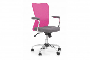 WISTERI, https://konsimo.pl/kolekcja/wisteri/ Krzesło do biurka młodzieżowe różowe różowy/szary - zdjęcie
