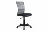 BARYA Krzesło do biurka dla dzieci obrotowe szare szary/czarny - zdjęcie 1
